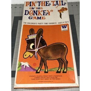 1970 Whitman Pin The Tail On The Donkey Party Game In BOX